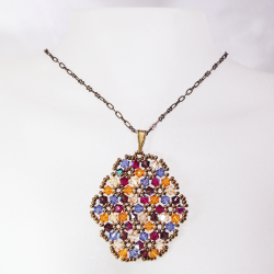 Pendant 65cm - Malvina Oval-Bronze Chain - Pendant 65cm - Laiton bronze